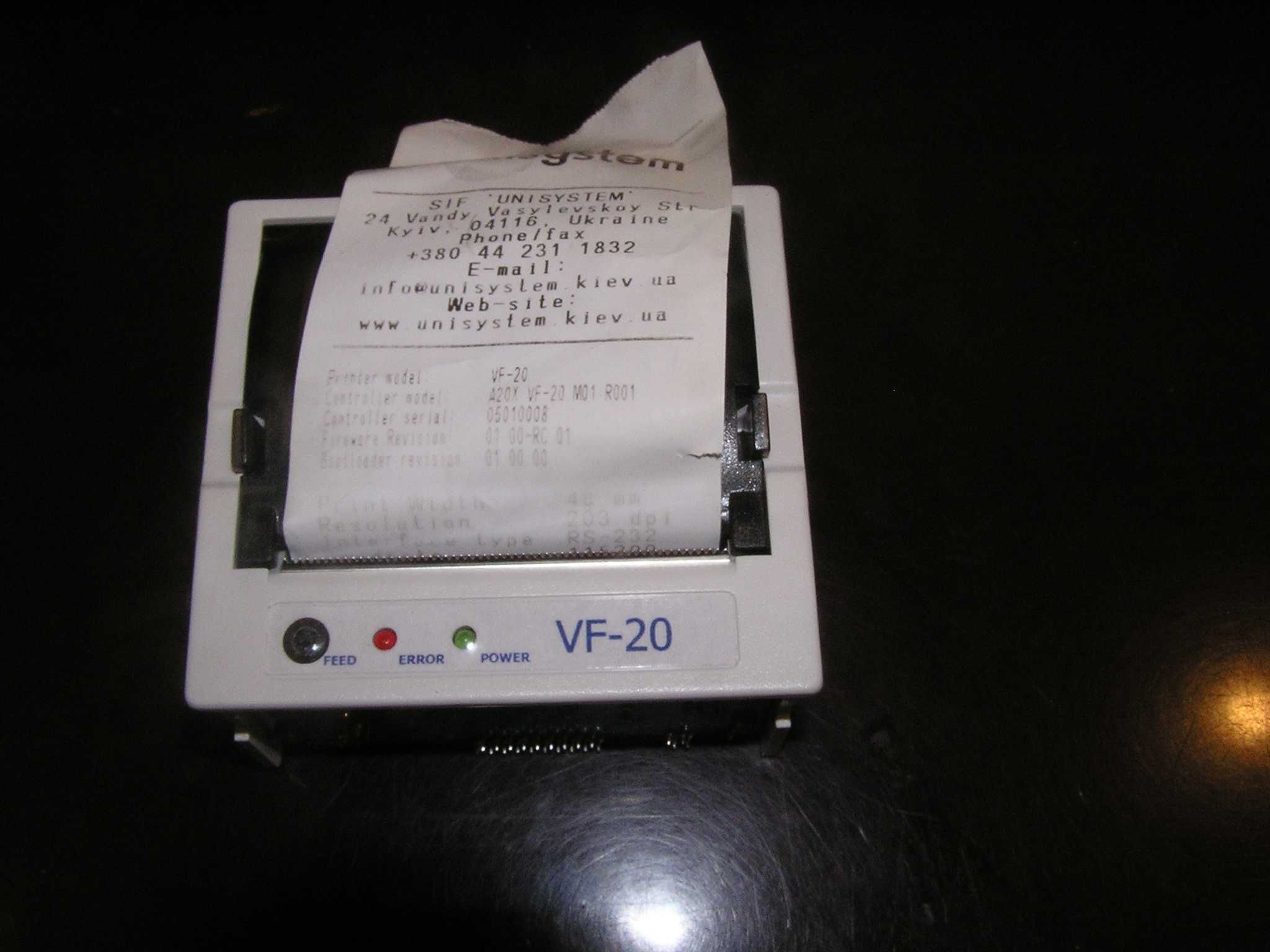 термопринтер vf20