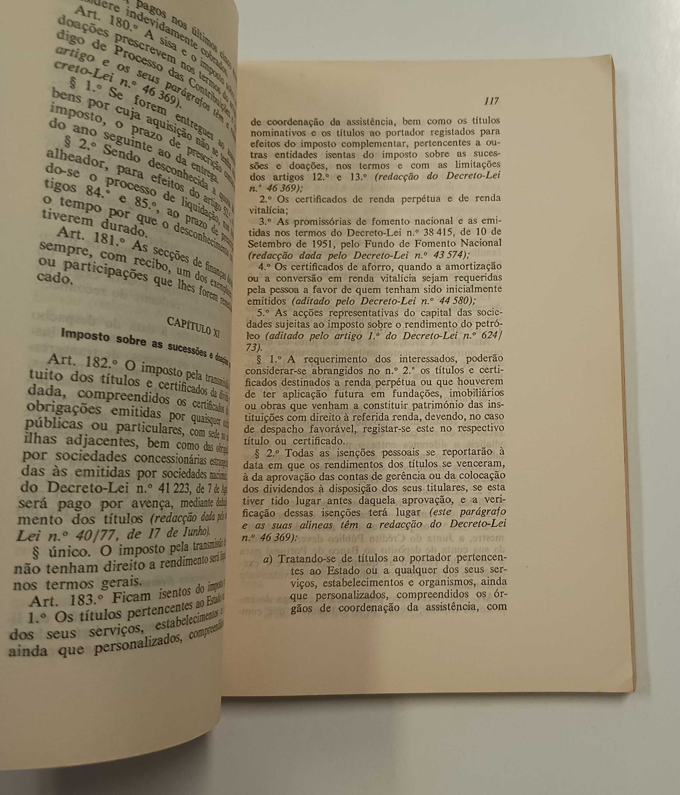 Código da Sisa e do imposto sobre as sucessões e doações