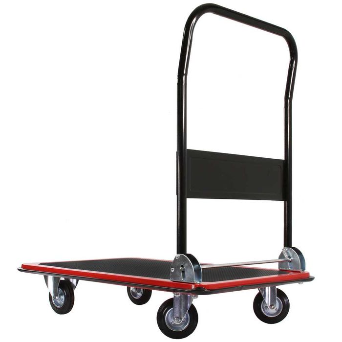 Wózek platformowy transportowy 300 kg składany z odbojem