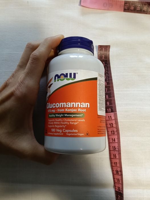 Glucomannan Now, 180 tabletek! z korzenia Dziwidła Riviera