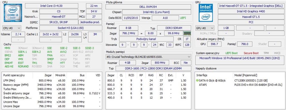 Dell Optiflex 3020 SFF, Core i3