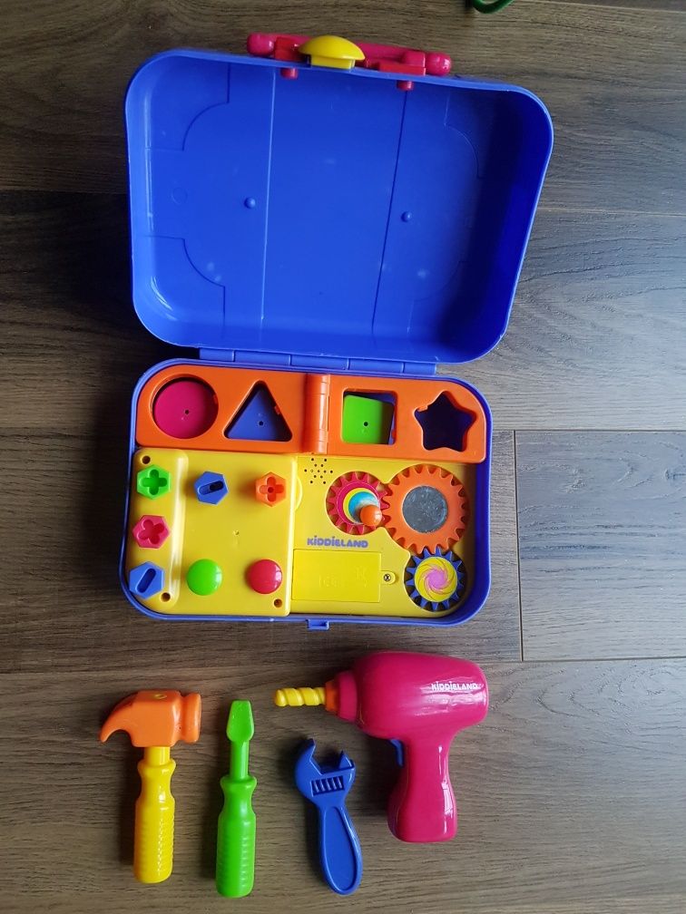 Wiek 1+ zabawka interaktywna majsterkowicz walizka narzędzia wiertarka