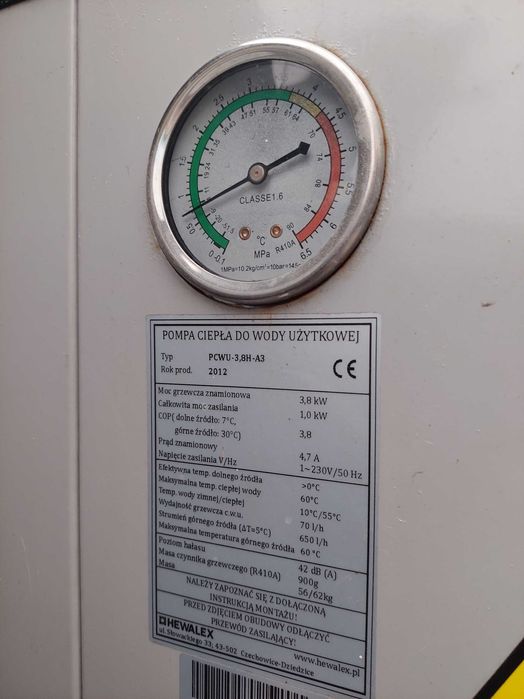 Pompa ciepła CWU CO powietrze-woda 3,8 kW Hewalex
