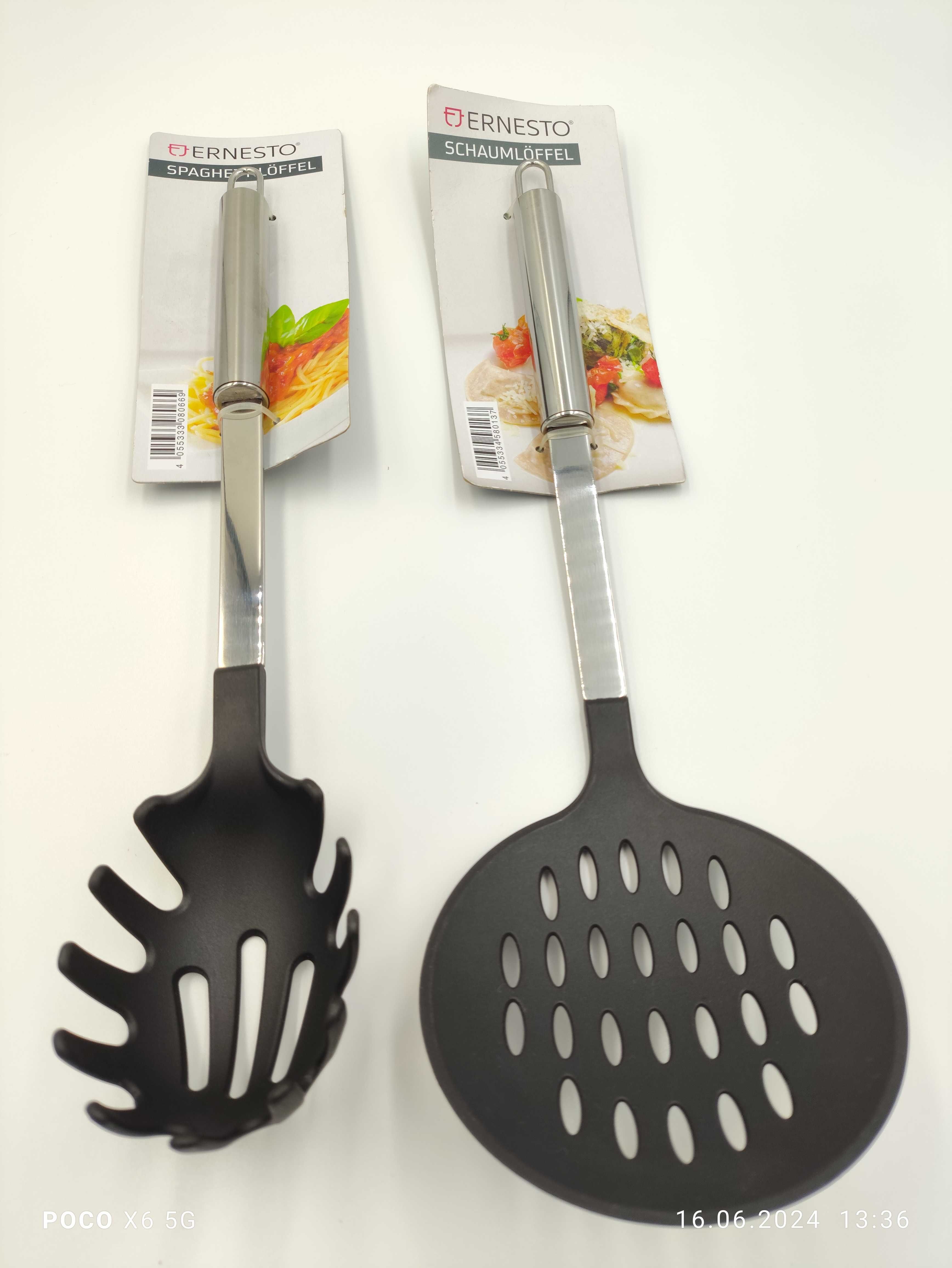 Łyżka Cedzakowa Łyżka do Spaghetti Trzepaczka zestaw Ernesto