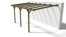 Wiata garażowa Carport do ściany 3x5 m impregnowany CAR6