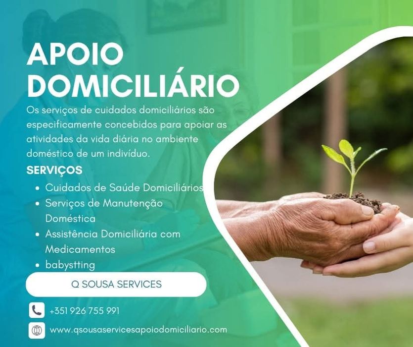 Apoio domiciliáro, cuidados de idosos