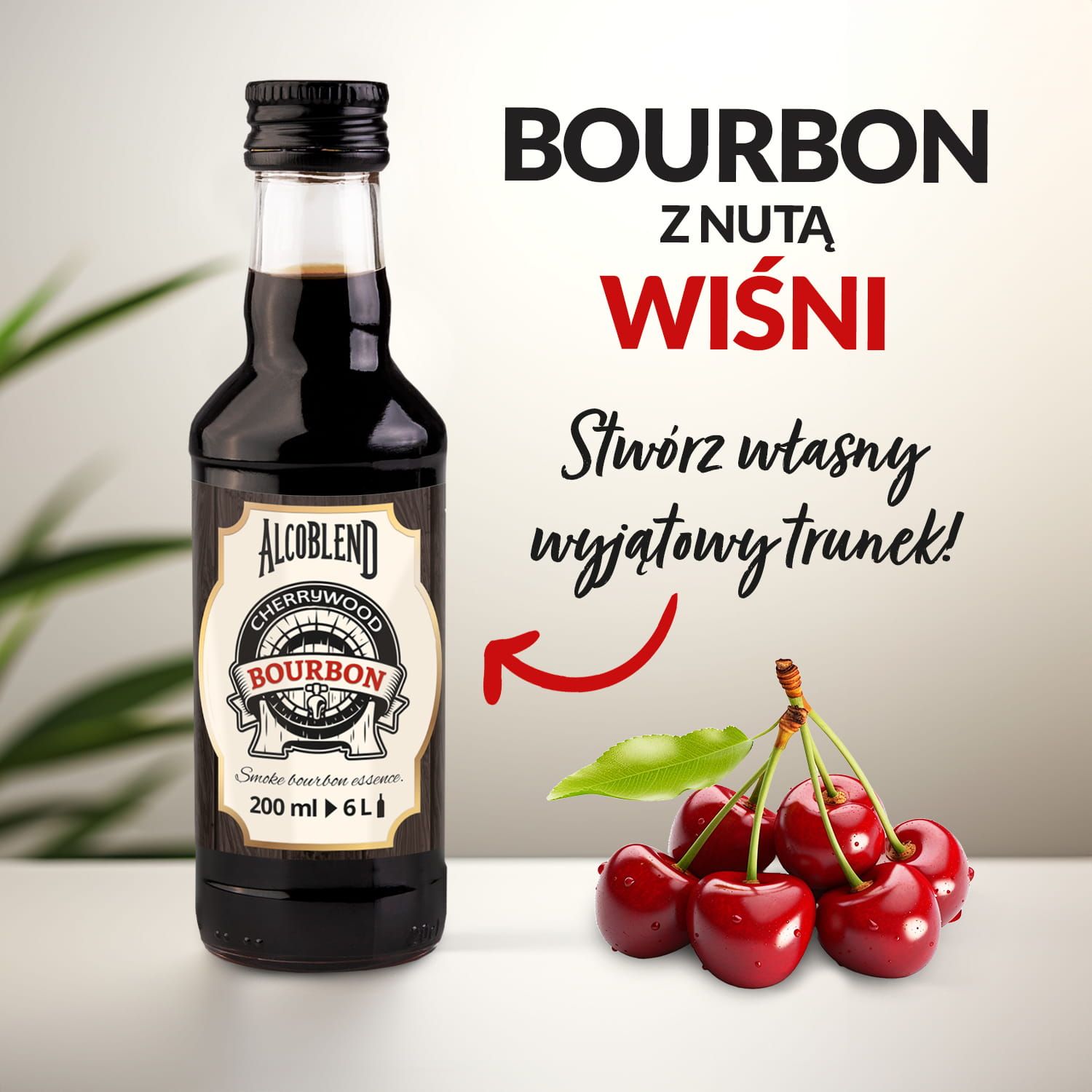 Zaprawka - esencja do alkoholu ALCOBLEND - Cherrywood Bourbon - 200 ml