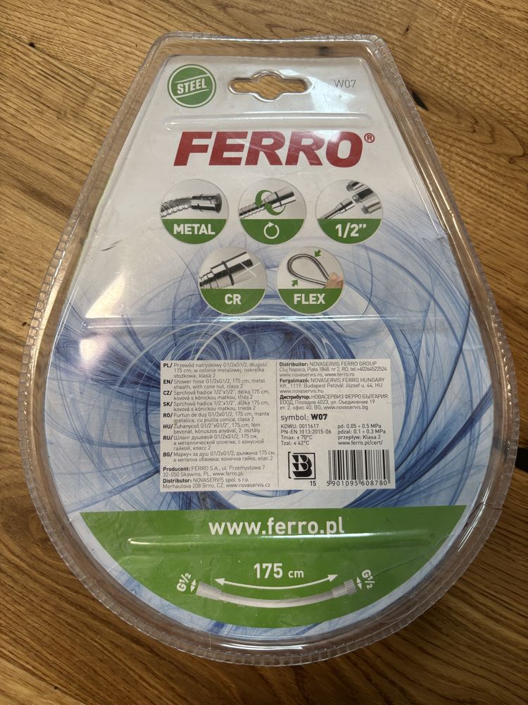 Ferro wąż natryskowy W07 175 cm nowy