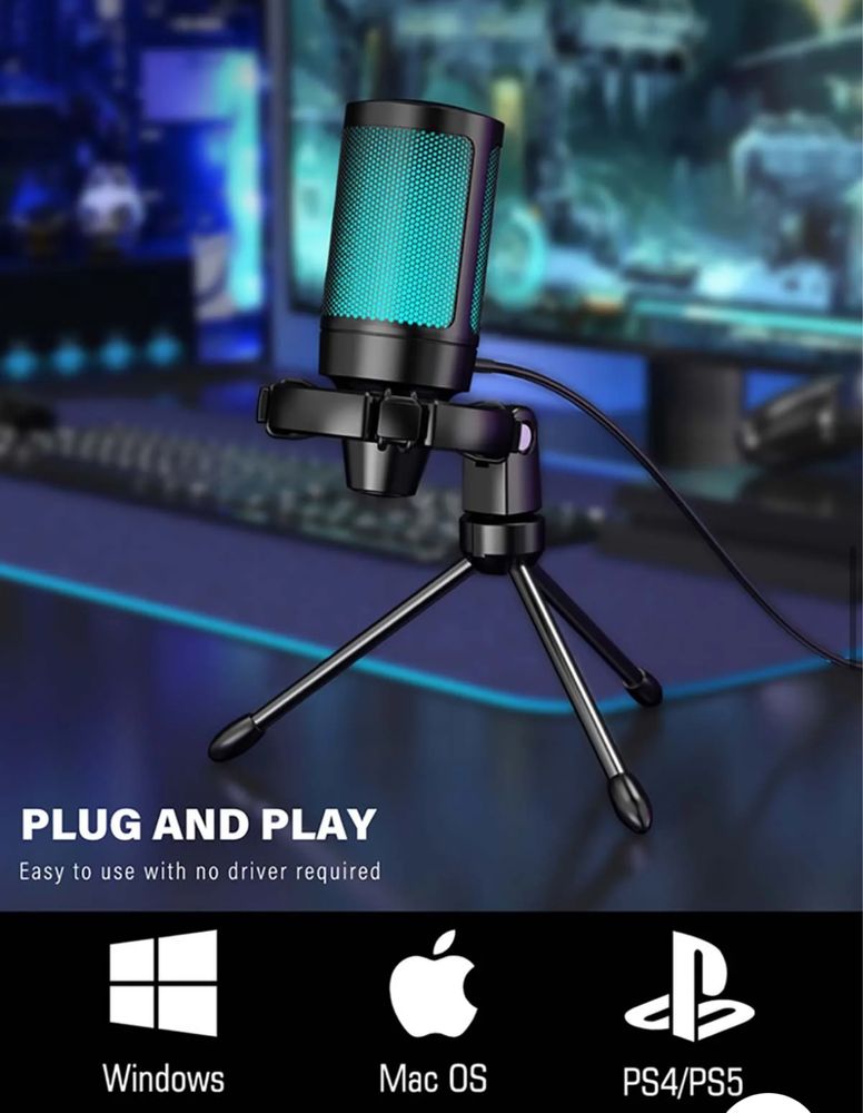 Гарантія‼️ Fifine A2 A6T Ampligame Конденсаторний USB мікрофон