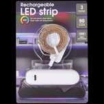 Samoprzylepny Pasek LED RGB 3m z akumulatorem USB NOWE 90 LED