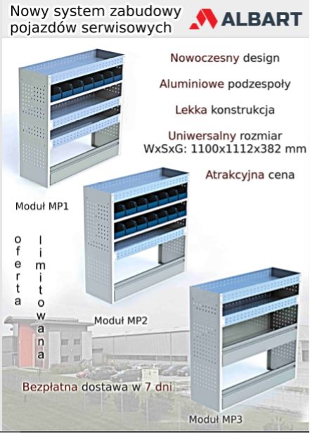 Zabudowa busa, paki Renault Master L4H2 podłoga, boki, nadkola