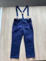 H&M super spodnie chłopięce chinosy z odpinanymi szelkami 98 cm!