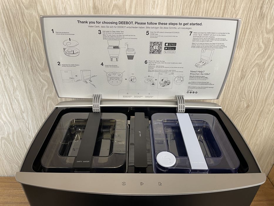 Робот-пилосос Ecovacs Deebot Х1 Omni з Німеччини.