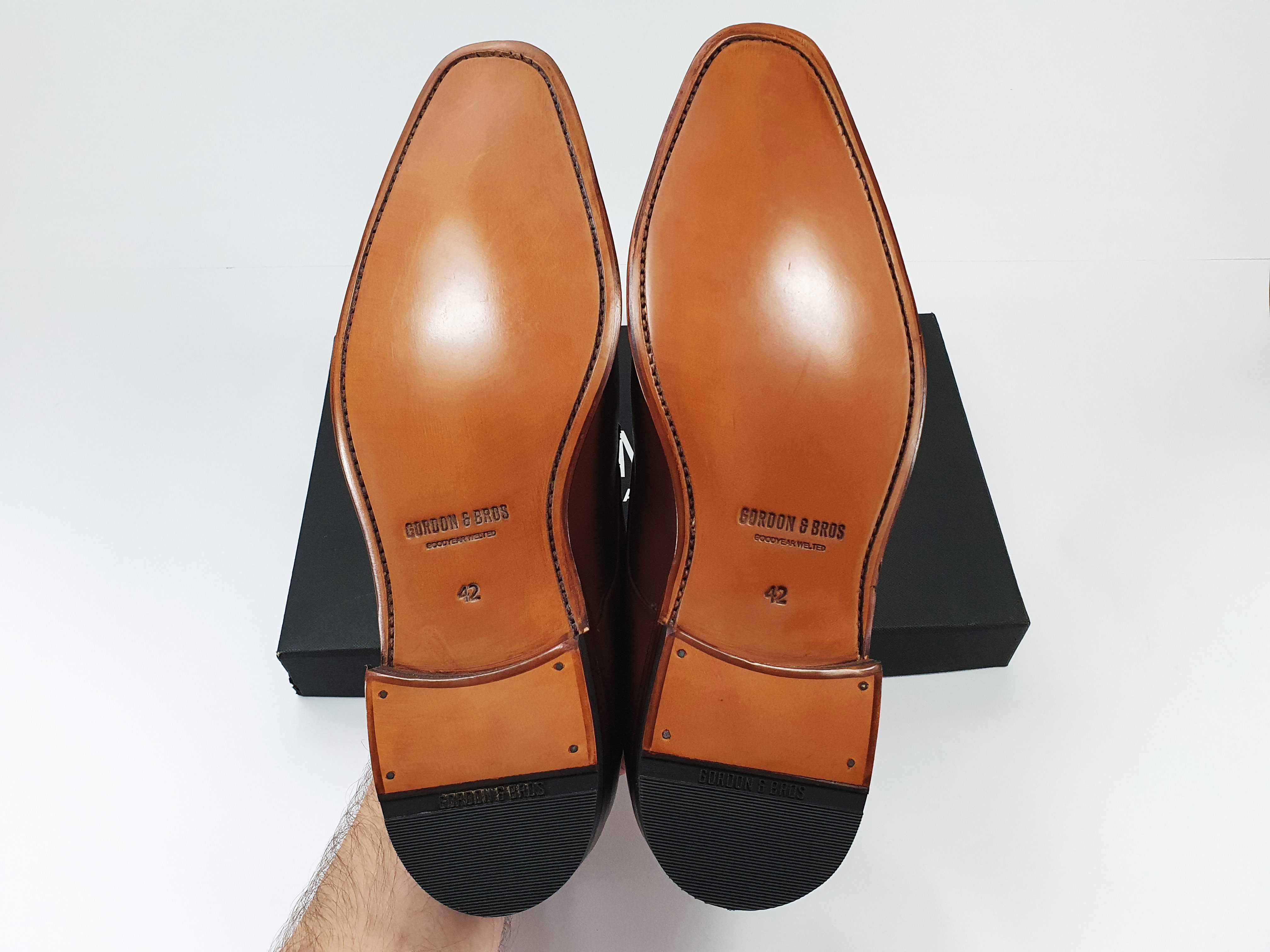 GORDON & BROS Made in Germany коричневі туфлі монкі 42 27.5 см