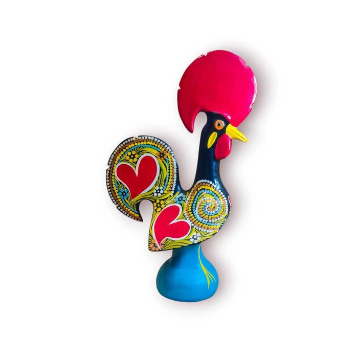 Galo Barcelos Artesanal Cerâmica Pintada à Mão – 33,5 cm