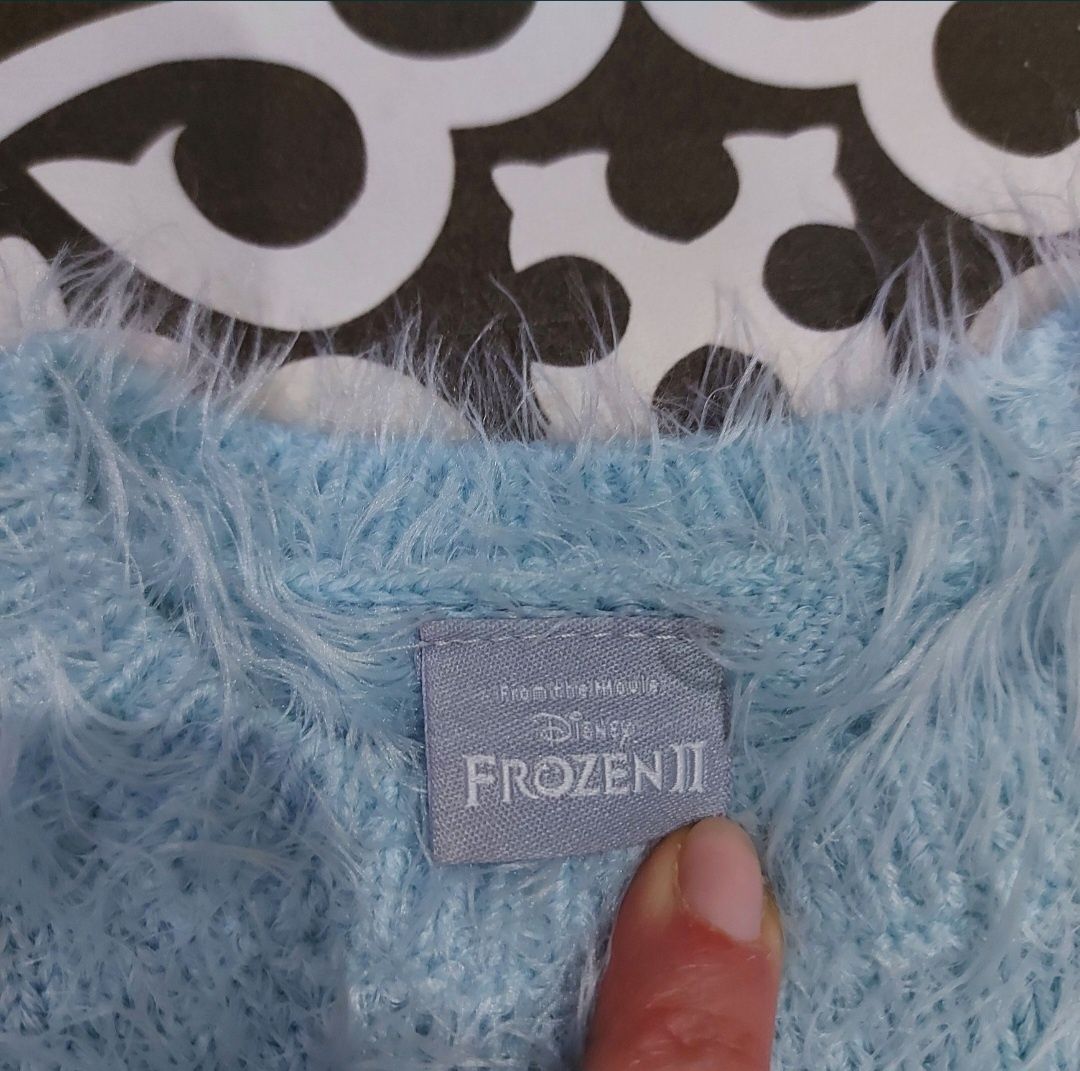 Sweterek Frozen Kraina Lodu Elsa z cekinami rozmiar 86