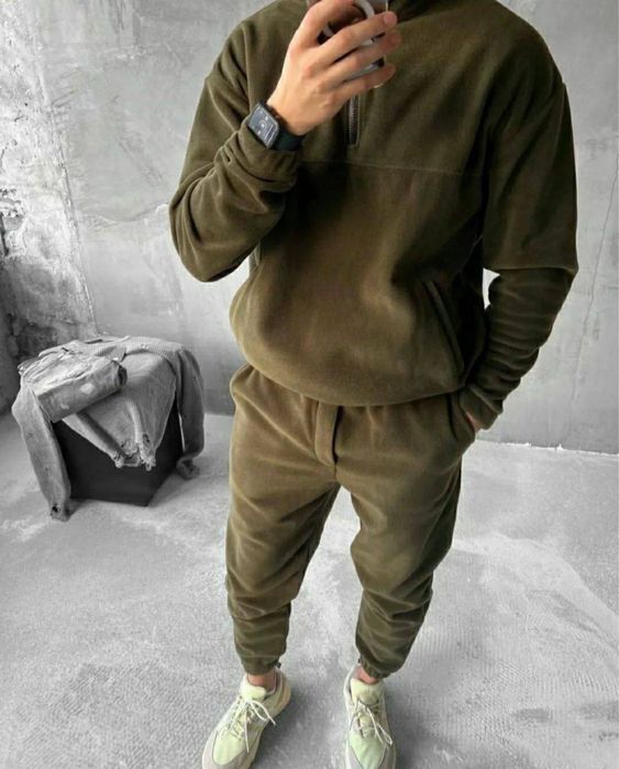 Чоловічий костюм спорт теплий флісовий полар