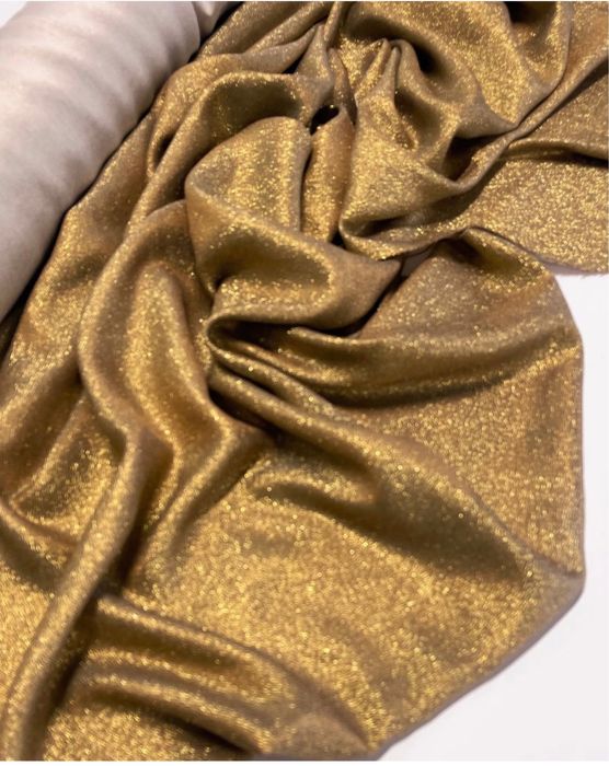 Тканина золотий люрекс-віскоза 2.1 м на сукню