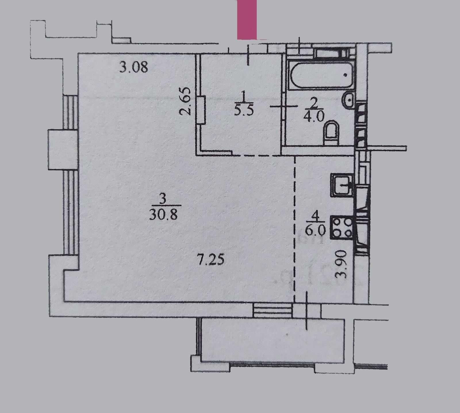 ЖК DOCK 32 Степана Бандери, 32д 1 кімнатна квартира (50м2)