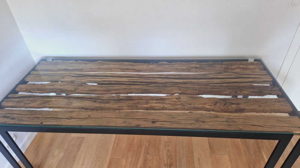 Stól w stylu Retro ze starego drewna 230×95×75