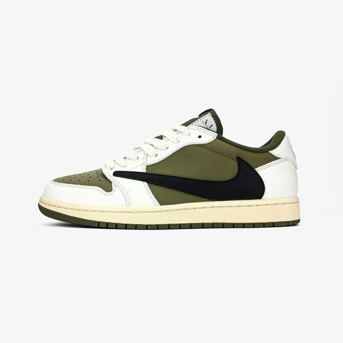 Кроссовки Nike Travis Scott X Jordan 1 Low OG SP Reverse Olive Medium.