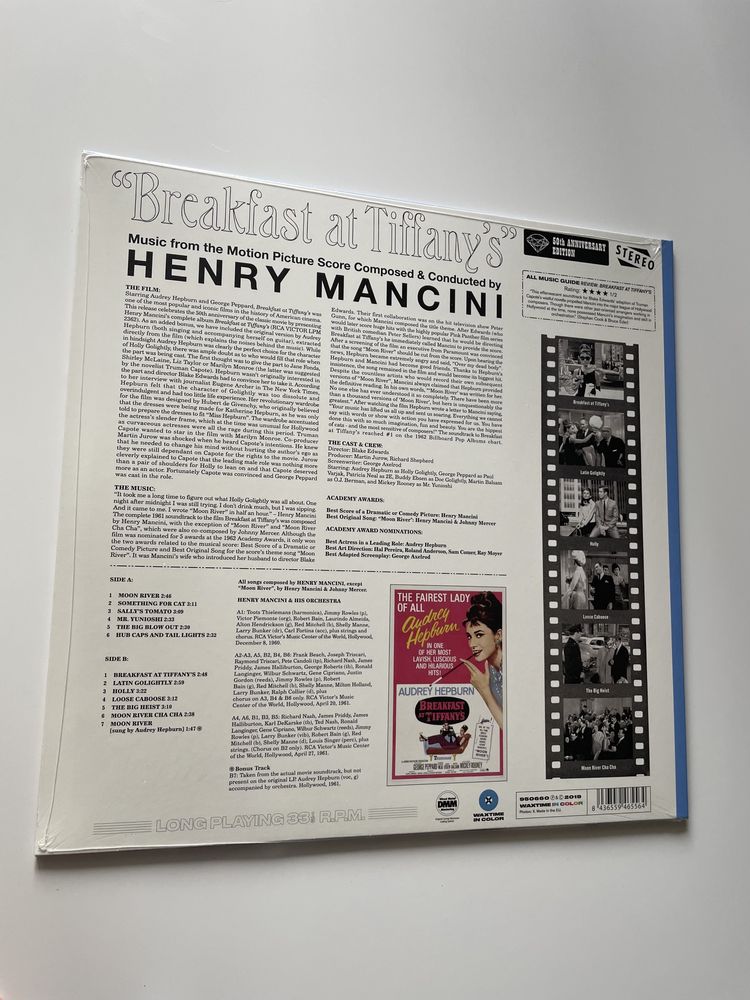 Нова платівка Henry Mancini - Breakfast At Tiffany’s (Blue Vinyl)