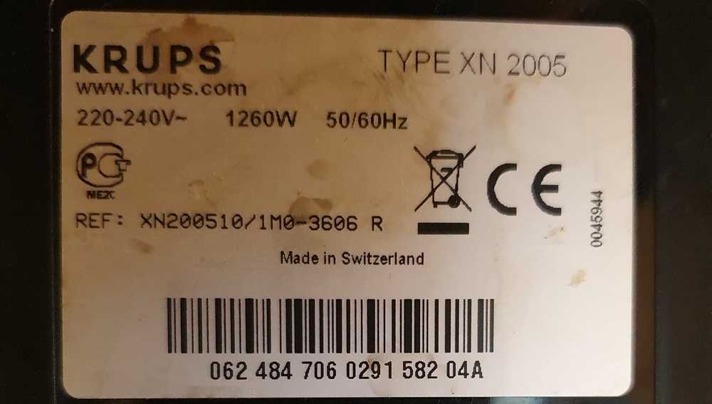 Ekspres KRUPS XN-2005 Nespresso vintage