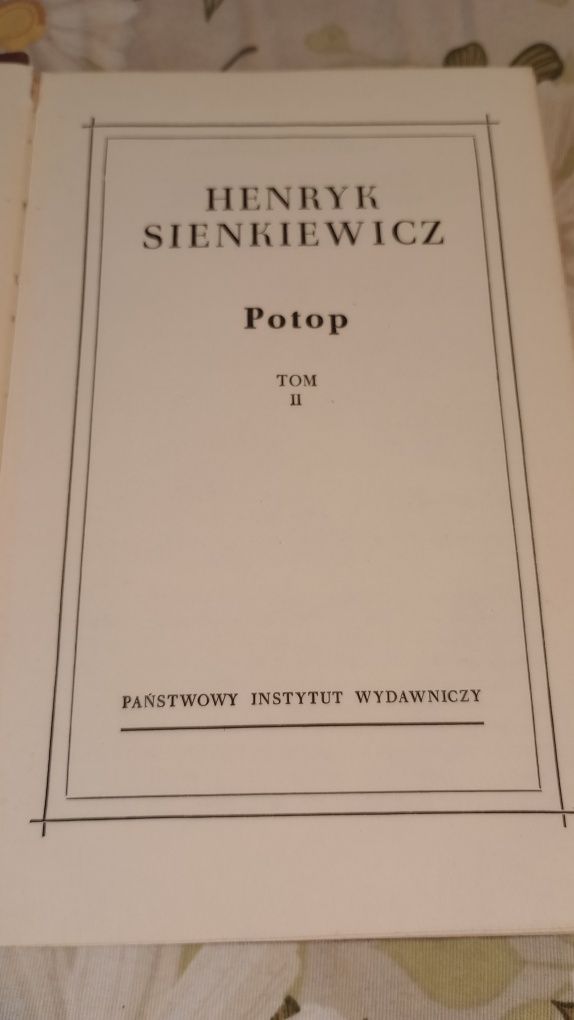 Potop. 1+2 tomy. Henryk Sienkiewicz