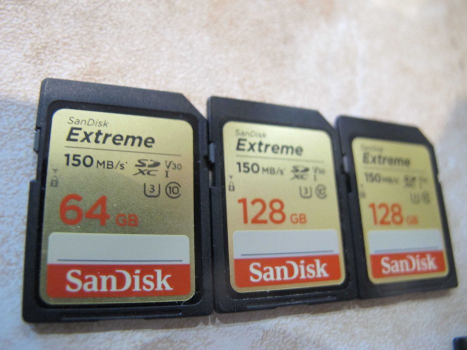 Карти памяті CF, SD, micro SD - 128GB, 256GB