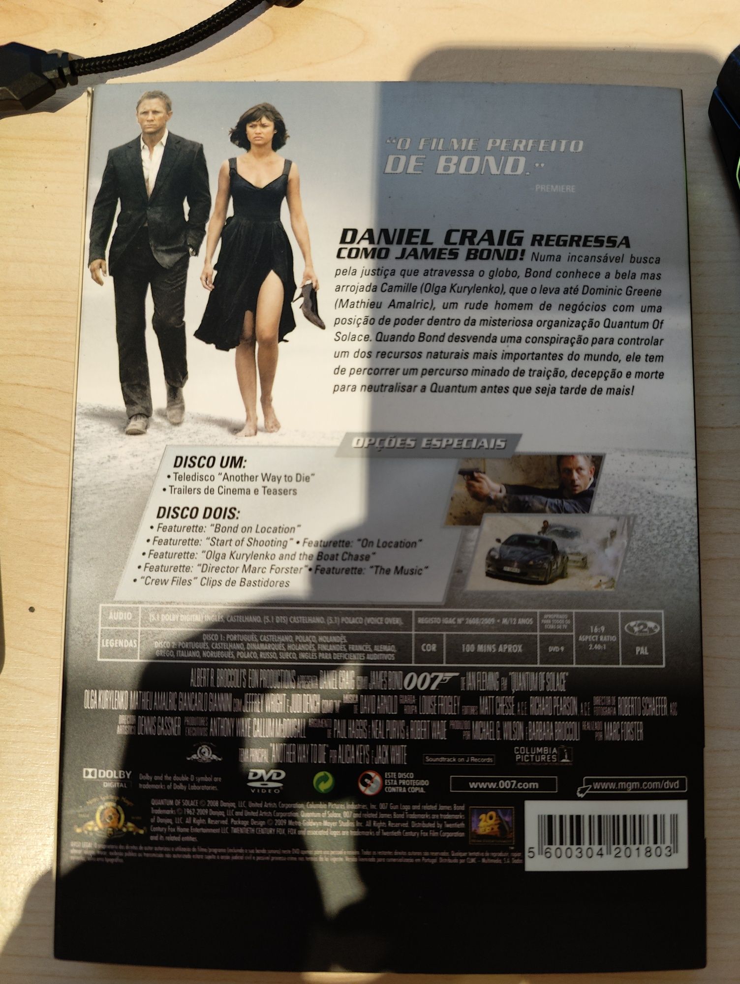 DVD 007 Quantum of Solace. Edição Especial 2 discos