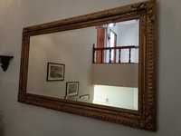 Espelho Grande  em Madeira Dourado