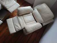 Fotel skórzany rozkładany relax Fotel do karmienia Antyalergiczny