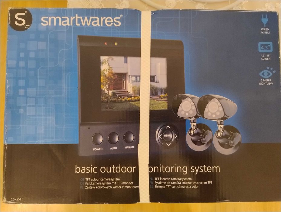 Zestaw kolorowych kamer  z monitorem Smartwares 10.015.88 (CS72SEC)