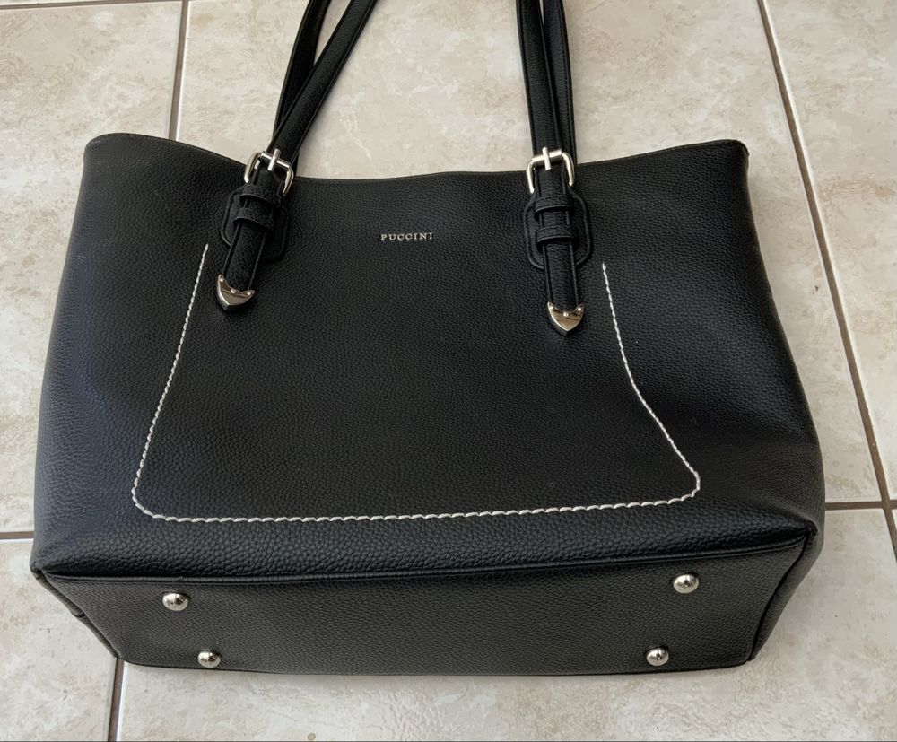 Torebka damska czarna  PUCCINI Shopper