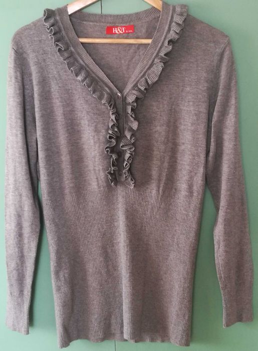 Sweter falbana szary XL/XXL