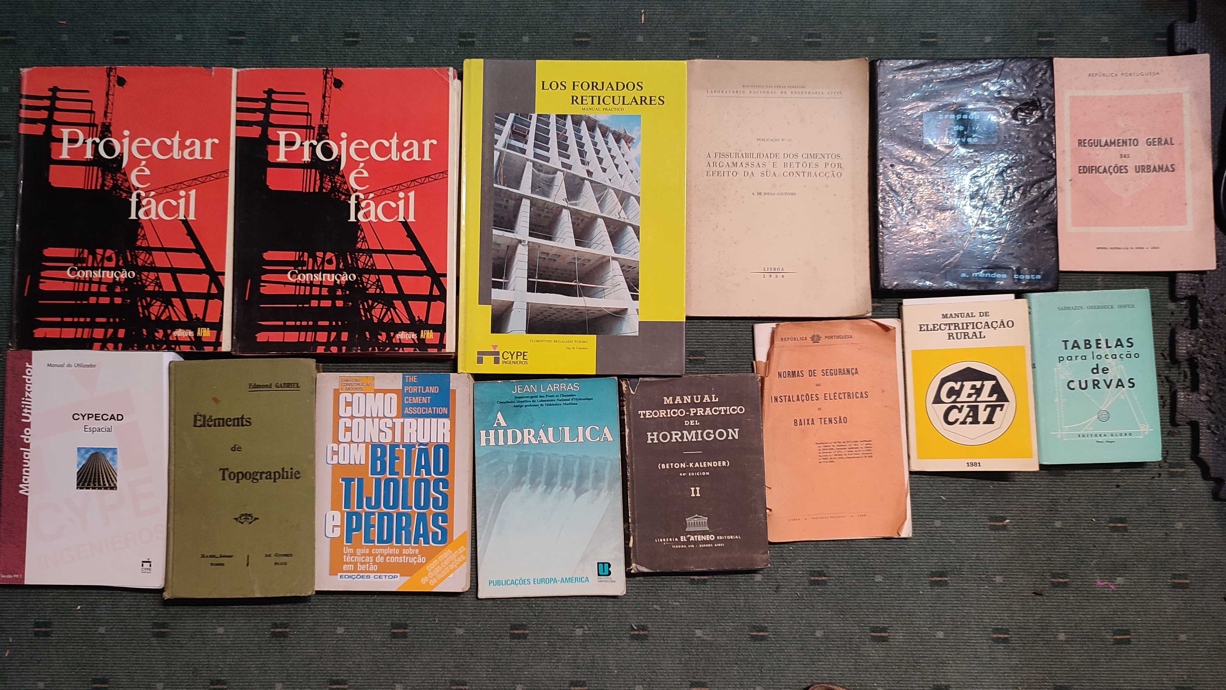 Lote Livros Técnicos de Construção Civil e Obras - Cada 5 €