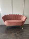 Sofa Muszelka stylowa Glamour kanapa salon tkaniny od ręki