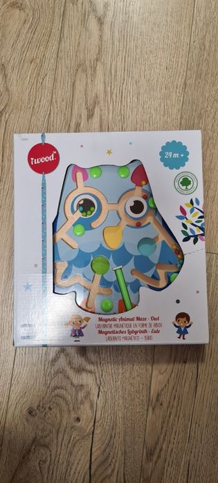 Sowa- Drewniany labirynt magnetyczny iwood