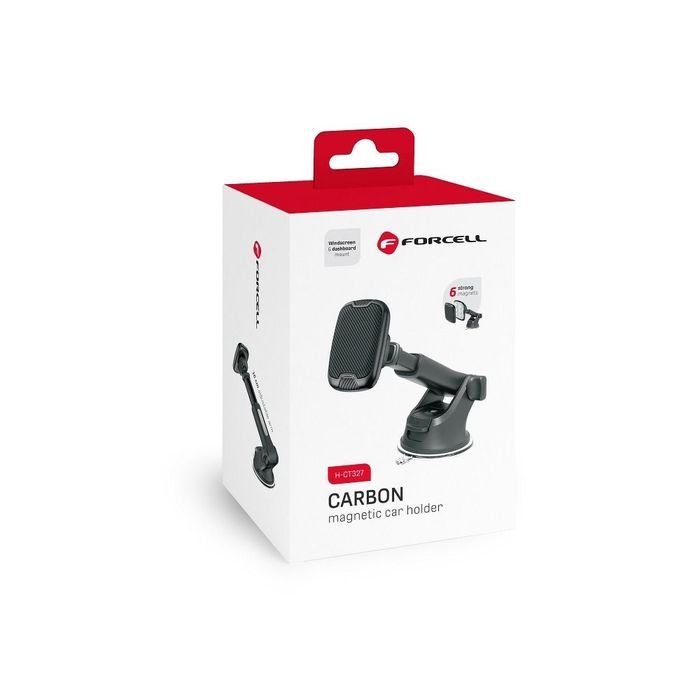 Uchwyt na telefon Forcell F-Grip Carbon H-CT327 czarny