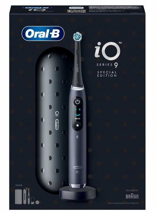 SZCZOTECZKA Oral-B io 9 CZARNA Elektryczna 7 Trybów +2 Końcówki GRATIS