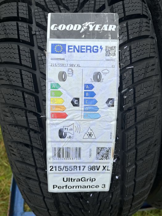 4 x Opony zima Goodyear Ultra Grip Performance 3 215/55R17 98V XL 2024