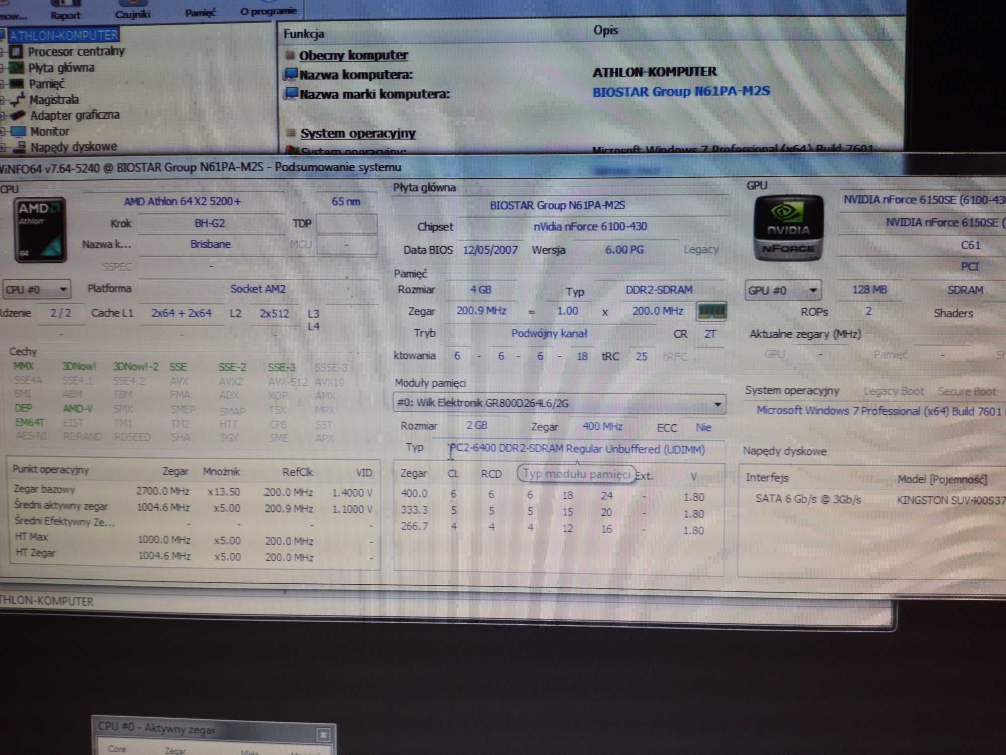Płyta Główna Biostar MCP6P-M2 + Athlon 64 X2 5200+