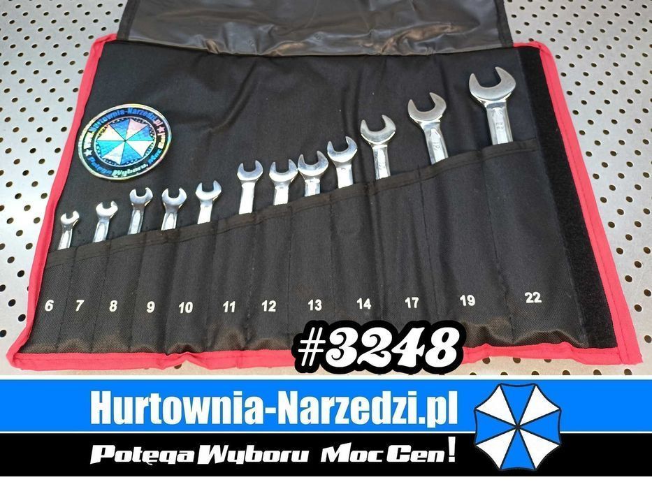 Zestaw kluczy płasko-oczkowych 6-22mm 12-szt. klucze płasko-oczkowe