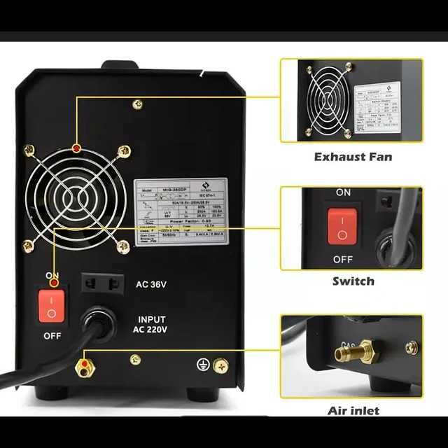 F900 Máquina soldar 5 in 1 MIG-250A LCD MIG MMA Lift TIG Gás Misto MIG