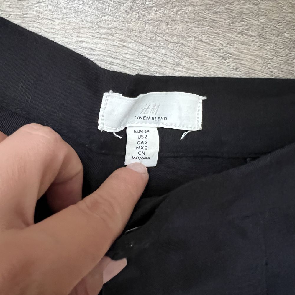 Брюки палаццо льон+вискоза H&M 34