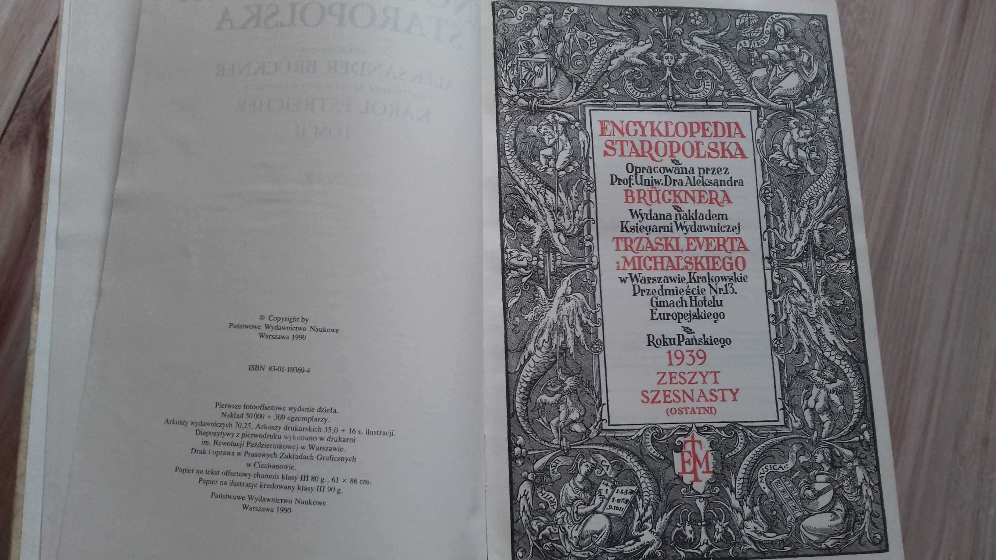 Encyklopedia Staropolska Bruckner Estreicher PWN 1990