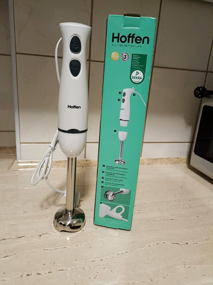 Blender ręczny Hoffen Biały 400W TURBO Model HB-4185