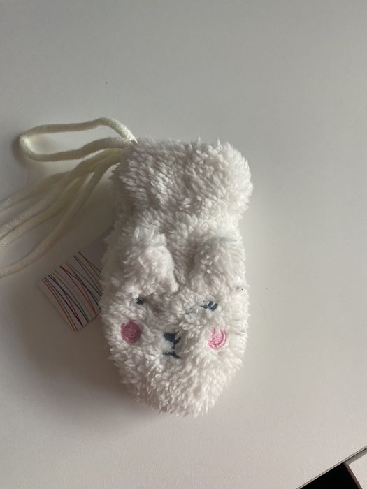 NOWE rękawiczki zimowe kotki 6-12 mcy