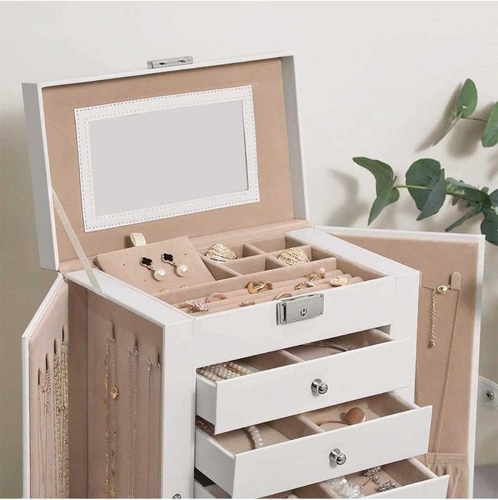 Szkatułka pudełko na biżuterię 32 x 26 x 15,6 cm biała !NOWA!