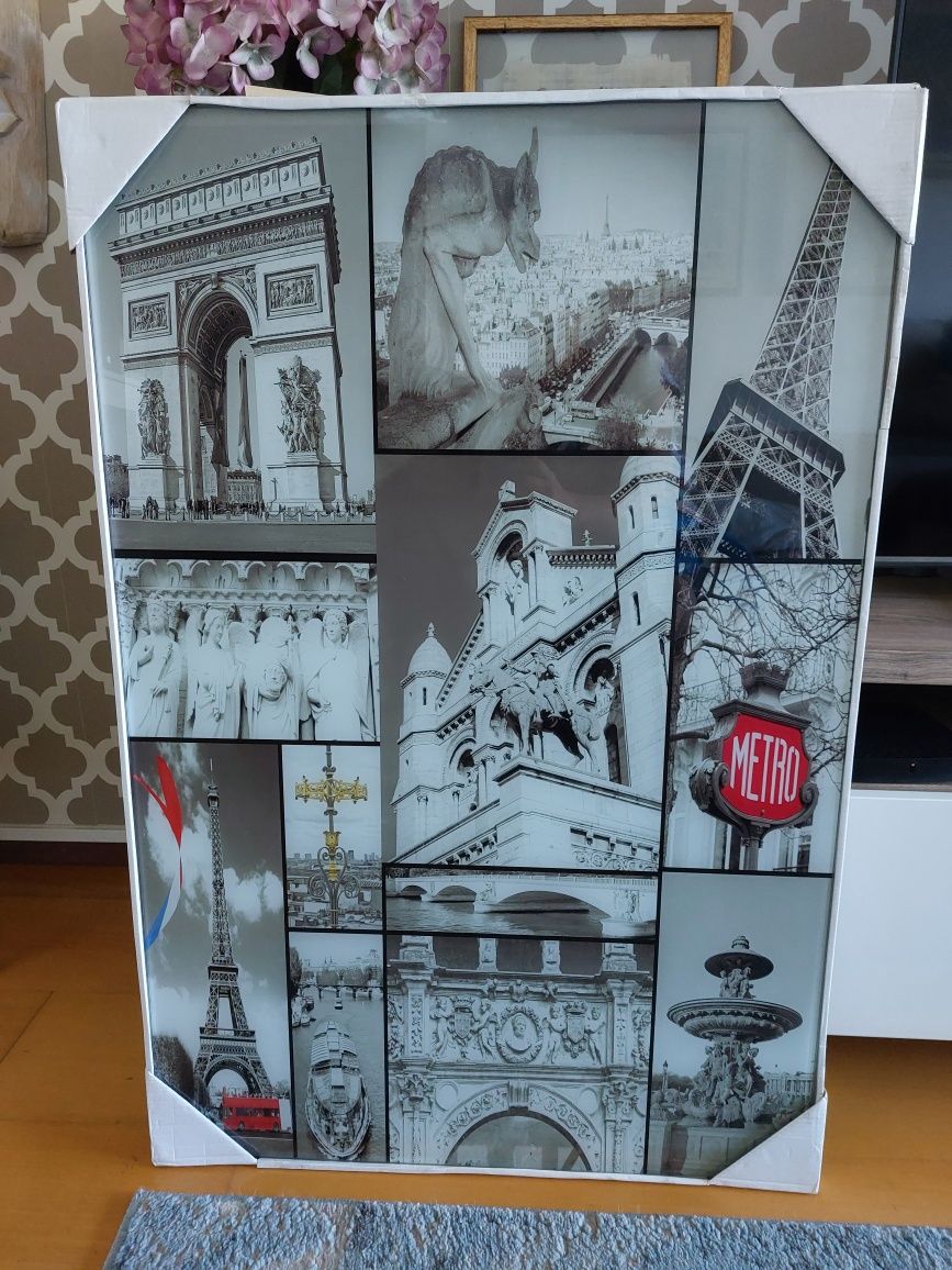 Quadro Grande em Vidro, 60x90cm, novo